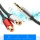 thumbnail image 5 of Cable de audio 1 dividido en 2 macho de 3,5 mm a cable estéreo hembra 2RCA Cable de conexión de subwoofer0.3m/11.8in, 5 of 8