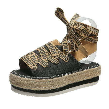 

New Gladiator Sandals Wedge Sandals Women Platform Thick Sole Fisherman Summer Sexy Comfor Leisure Vacation Shoes