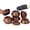 1"H-Round-Walnut-8pcs, variant on Bed Risers (Set of 4) - Oak Solid Wood Furniture Risers Lifts Height 2" with Non-Slip Recessed Hole (4pcs-2" Hight-Walnut Color)