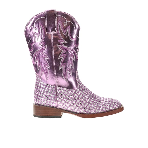 Roper Girls Glitter Gleam Round Toe Cowboy Mid Calf Boots
