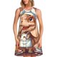 thumbnail image 1 of Balery Dinosaur Baking Delight Vestidos de verano para mujer con estampado: vestido holgado sin mangas, vestido playero informal y cómodo para días calurosos., 1 of 7