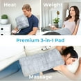 thumbnail image 2 of WeightedWarmth 3-in-1 Heating Pad - 3 InstaHeat™ Settings, 3 Massage Speeds & 4.1 lbs of Weighted Pressure for Menstrual Cramps, Shoulder, Neck & Back Pain - 12” x 24” (Steel Gray), 2 of 8