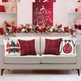 thumbnail image 5 of Christmas Pillow Covers 18x18 inch Set of 4 for Christmas Decorations Christmas Throw Pillow Case Decor for Farmhouse Home Sofa Couch Outdoor Winter Holiday Christmas Plaid Decorations…, 5 of 6