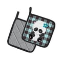 thumbnail image 2 of Caroline's Treasures Panda on Plaid Pair of Pot Holders, 2 of 2