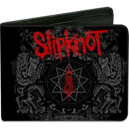 slipknot men s slipknot king down s logo black gray red bi fold