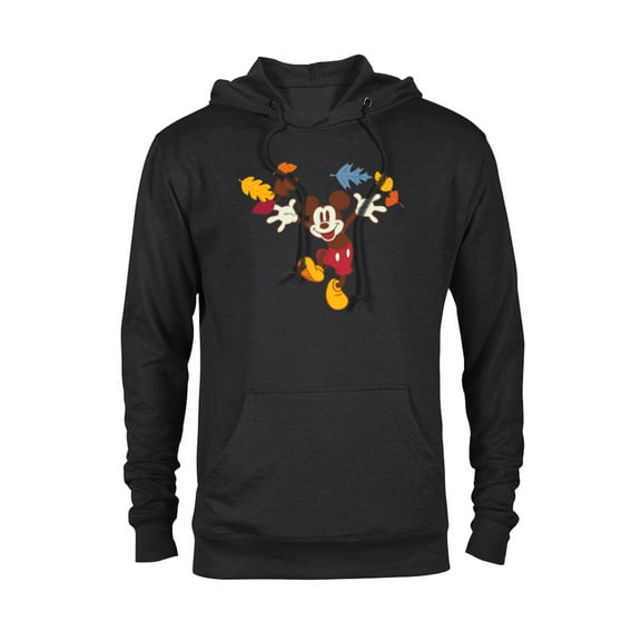 Disney Mickey Mouse Thanksgiving Autumn Fun - Pullover Hoodie for Adults - Customized-Black