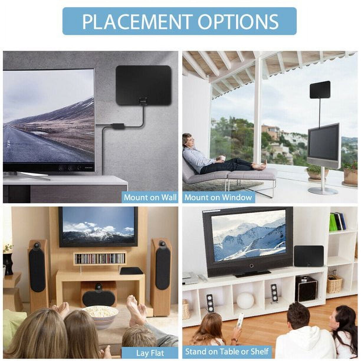 Camkey TV Antenna Updated 2022 New Version Amplified Digital HDTV