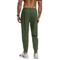 thumbnail image 3 of Garbnen Quick Dry Mens Pants Ice Silk Stretch Straight Leg Sweat Pants Men Drawstring Fitness Gym Hiking Pants Man with Zip Pockets, 3 of 3