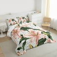 thumbnail image 3 of Homewish Pink Flowers Lily 2pcs Bedding Comforter Set For Teens Female Girls,Spring Garden Twin Comforter Sets,Polka Dots Breathable Bedding Set,Lightweight Room Decor,Reversible, 3 of 8