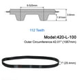 thumbnail image 2 of Uxcell 420-L-100 L Timing Belt 42" Pitch Length x 1" Width x 0.14" Height 112 Teeth Closed Loop Rubber Timing Belt, 2 of 6