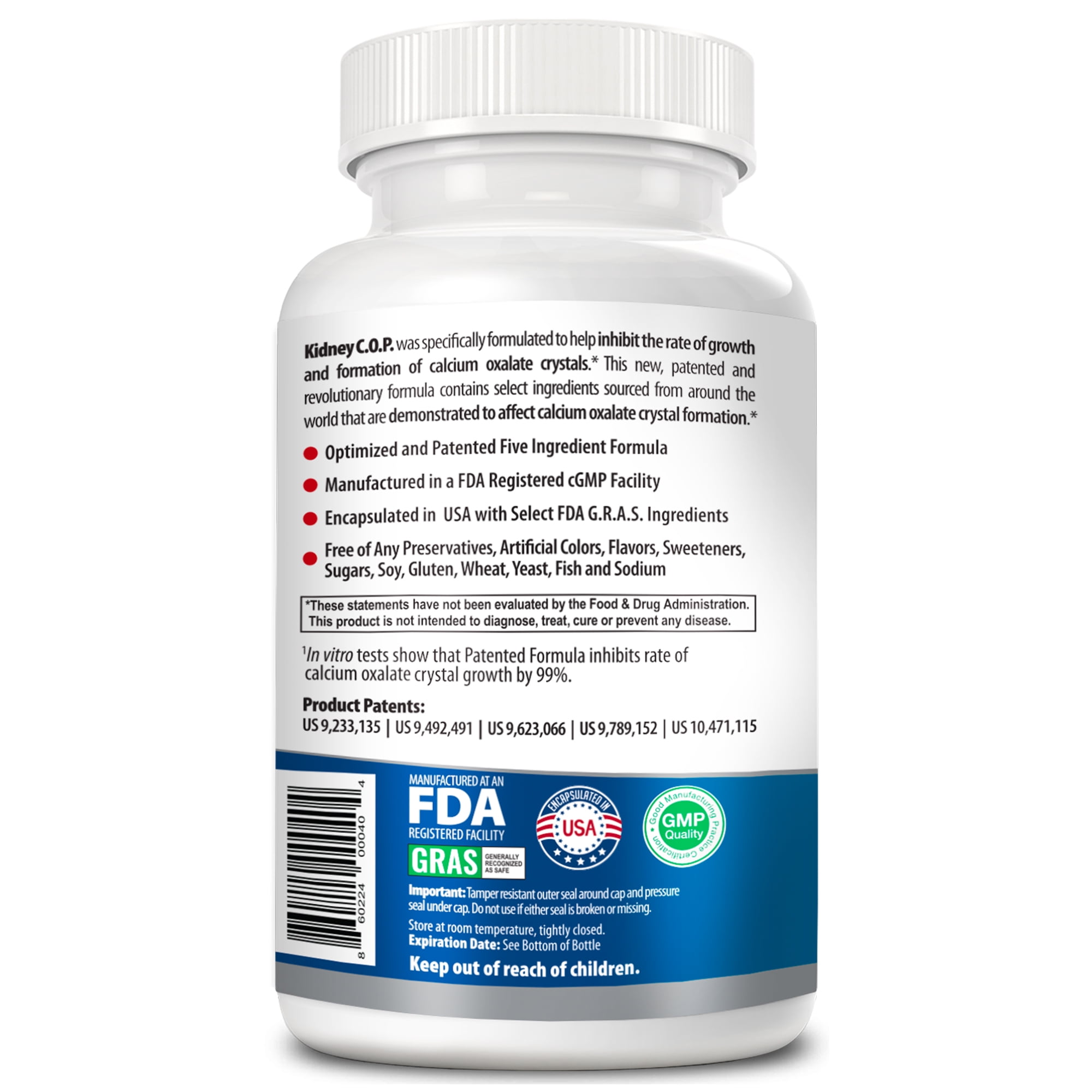 Kidney COP Patented Supplement for Calcium Oxalate Stones