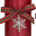 thumbnail image 3 of Hometrends Red Spun with Snowflake LED Pillar Candle Set with Remote Control, 3 of 5