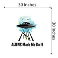thumbnail image 4 of Spaceship Wall Decal Aliens Made Me Do It Abstract Space Boy's Room Vinyl Wall Decal Futuristic Space Bedroom Decoration - Size: 30 In X 30 In, 4 of 5