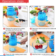 thumbnail image 4 of Ralladora de hielo portátil, máquina de hielo raspado manual con manivela y cuchillas de acero inoxidable cortadas con precisión para triturar el hielo más rápido, perfecta para aventuras al aire, 4 of 5