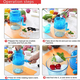thumbnail image 4 of Trituradora de hielo para hacer bebidas - Trituradora de hielo manual con manivela y cuchillas de acero inoxidable, 4 of 5
