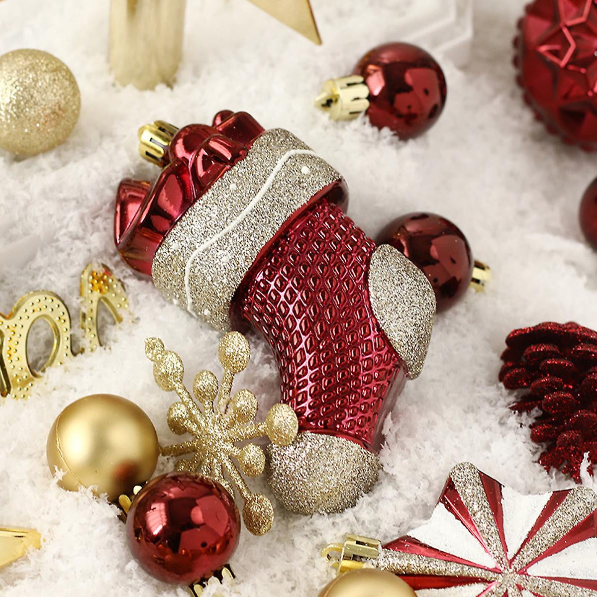 Red and gold christmas ornaments discount
