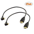thumbnail image 3 of Seadream Cable Micro Hdmi A Hdmi En Ángulo, Paquete De 2, 1 Pie, Ángulo Hacia Abajo De 90 Grados, Conector De Cable Micro Hdmi Macho A Hdmi Macho (Paquete De 2 En Ángulo Hacia Abajo), 3 of 4