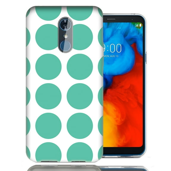 MUNDAZE For LG Stylo 4 Mint Polkadots Design TPU Gel Phone Case Cover