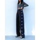 thumbnail image 3 of Pantalones vaqueros con estampado de corazón y pierna ancha para mujer, pantalones rectos con bolsillos y cintura alta, pantalones vaqueros holgados de estilo urbano, pantalones vaqueros, 3 of 3