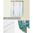 thumbnail image 5 of Teal Yellow Oil Painting Tie Up Curtains for Kitchen Bathroom Bedroom Windows 63 Inch Length, Contemporary Abstract Art Balloon Drape Curtains Shade Rod Pocket Drapery Curtain Panel, 52"x63", 5 of 7