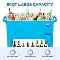 thumbnail image 4 of Dextrus 80 Quart Steel Cooler Cart, Bottle Opener, 4 of 5