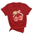 thumbnail image 1 of Blusas de Manga Corta para las Mujeres Divertida Impresión Cuello Redondo Camiseta Vintage, Blusas de Primavera para las Mujeres, 1 of 9