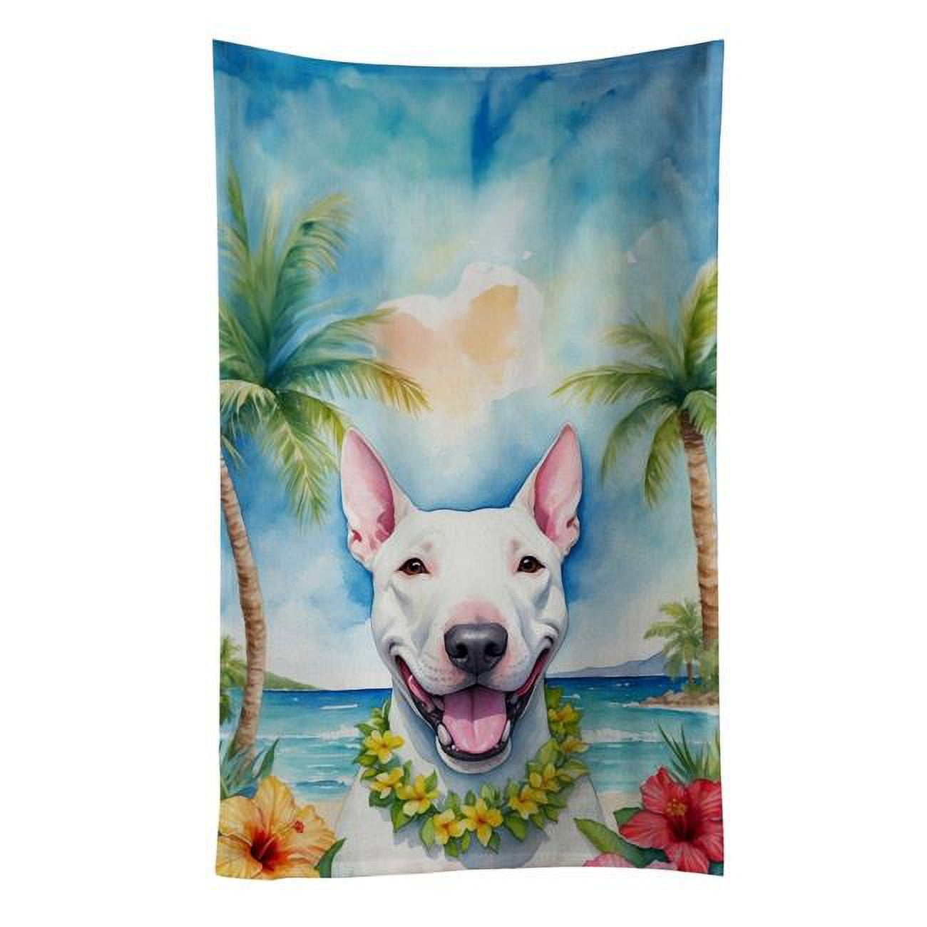 Carolines Treasures DAC6378KTWL 25 x 15 in. Border Terrier Luau Kitchen Towel