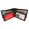thumbnail image 2 of RFID Blocking Genuine Leather Men's 2 Center Flap Bifold Wallet ID Credit Card ID Holder, 2 of 10