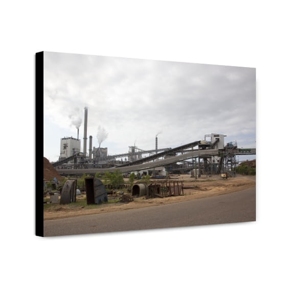 Canvas Print: The Alabama River Pulp Company And The Claiborne Mill Complex