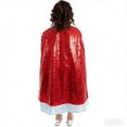 thumbnail image 3 of HXWCHs Girls Sparkling Sequins Short Cape for Stage Performance Carnival Role Play and Party Outfit 10-14 Years Red, 3 of 5