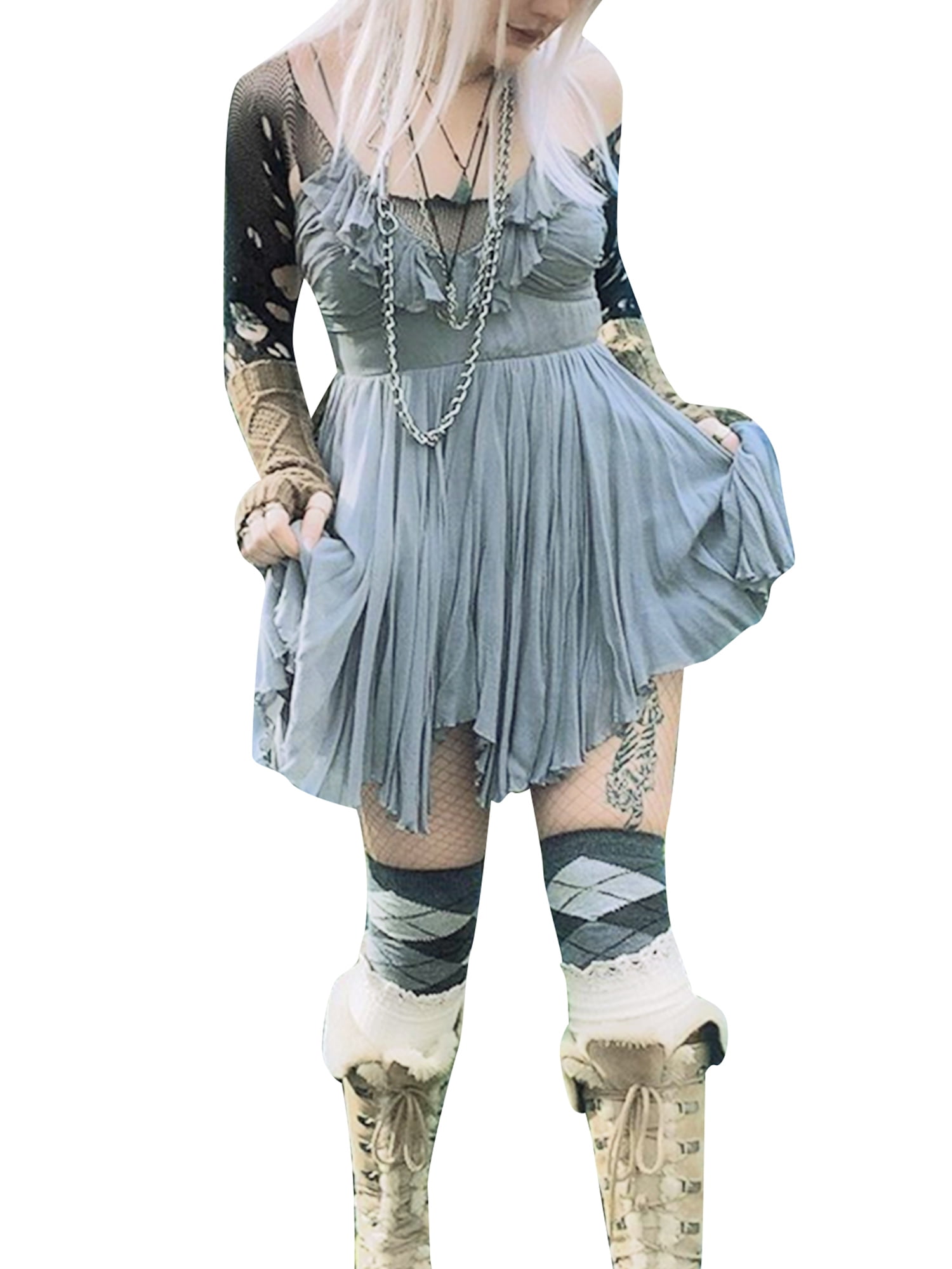 spaghetti strap pleated dress