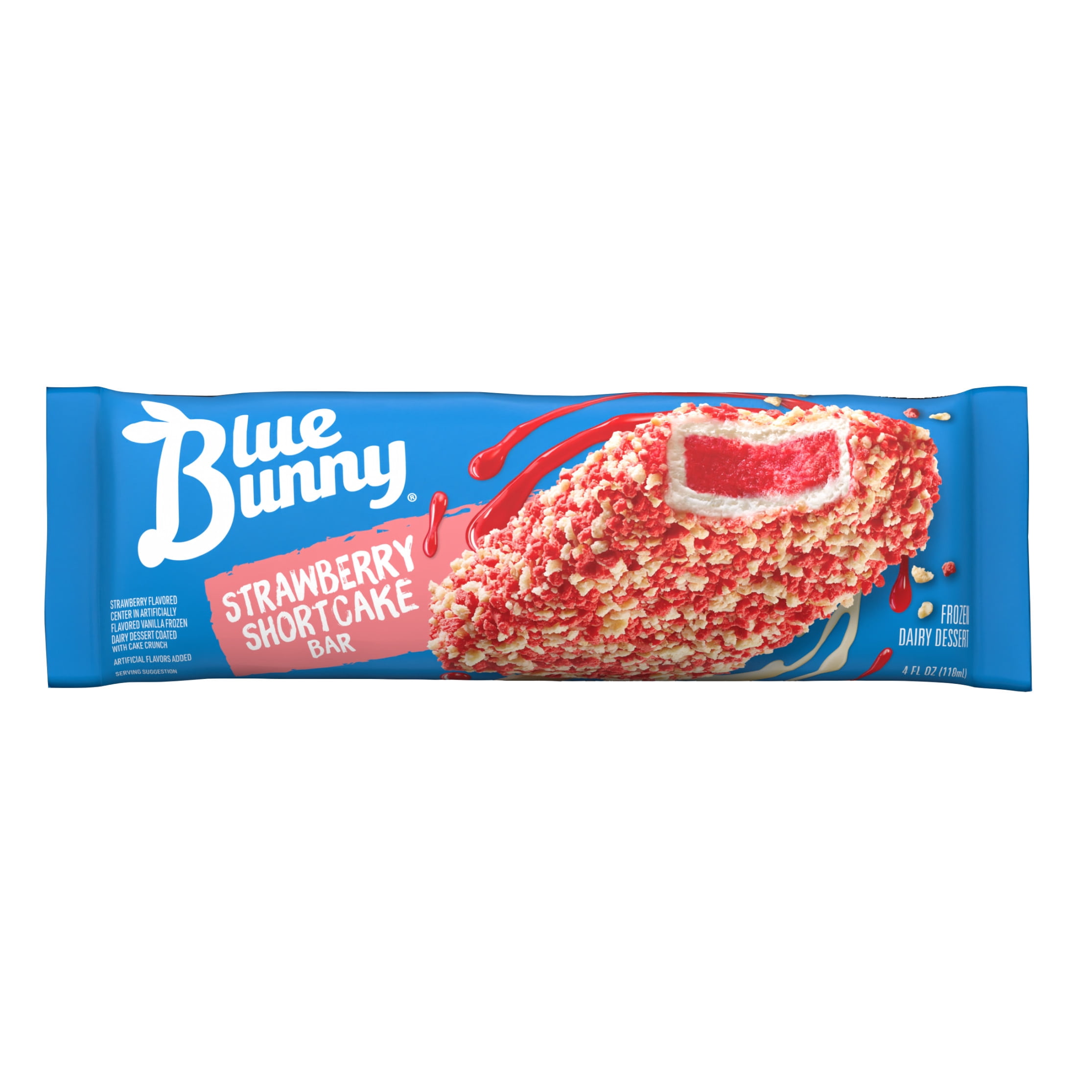 ハートのXmasデザインとバラ模様うさぎさん♡アイスブルー Blue Bunny Strawberry Shortcake Bar - Walmart.com