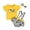 Yellow, variant on Vedolay Short Set For Girl Casual Summer Kids Girls Shorts Sets Colorful Striped Print Tops Button Shorts Outfits,Yellow 3-6 Months