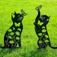 thumbnail image 2 of Sylvtty Halloween Metal Garden Stake Black Sasquatch Cat Dog Patio Yard Sign Outdoor Silhouette Statue for Garden Yard Patio Lawn Decor, 2 of 7