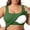 Green, variant on Women's Plus Size Ribbed Basic Tank Tops with Built-in Bra Sleeveless Gym Athletic Yoga Camisole Gray