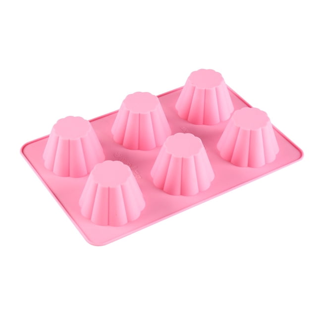 1 molde de silicona para pastelería, molde para pastel de Chocolate, Mini pastel antiadherente, conveniente para panadería de cocina (rosa) TUNC Sencillez