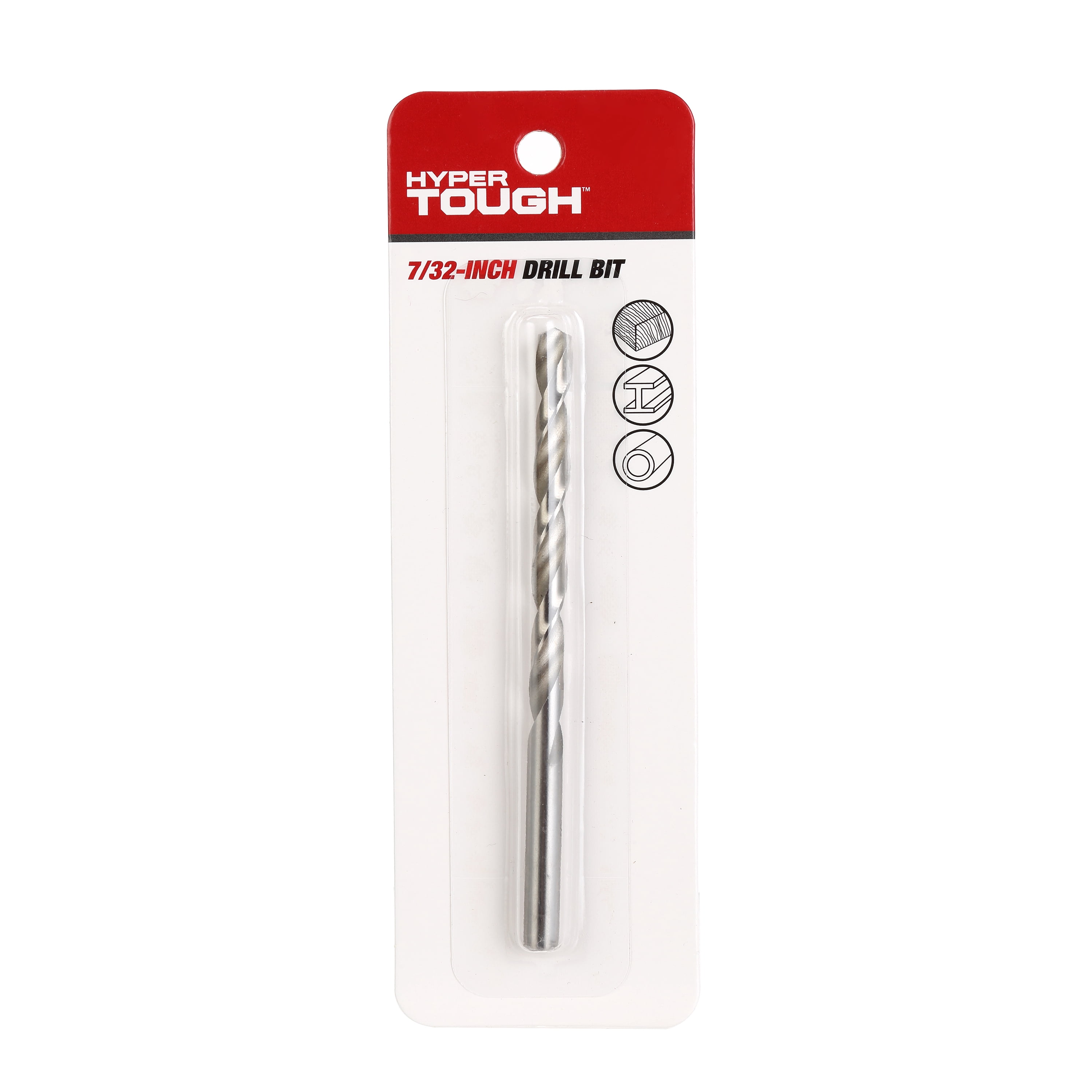 (3 pack) Hyper Tough 1 Piece 7/32 inch HSS, Roll Forged Drill Bit