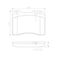 thumbnail image 3 of Brembo P50022N NAO BRAKE PADS Fits select: 1994-1995 MERCEDES-BENZ E 320, 1994-1998 MERCEDES-BENZ SL 500, 3 of 3