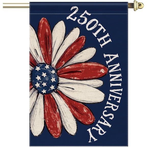 250th Anniversary America House Flag Garden Flag, 250 Anniversary USA Flag Patriotic Banner 250 Years of Freedom Yard Sign 4th of July Double-Sided Waterproof 1776-2026 Commemorative Flag 28x40 Inch