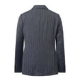 thumbnail image 3 of Cloudstyle Big&Tall Men's Striped Peak Lapel Slim Fit Single Breasted Two-Button Business Casual Blazer - Half-Lined Double Vented Wrinkle Resistant,XS-3XL, 3 of 10