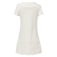 thumbnail image 2 of Richie House Little Girls White Lace Bottom Short Sleeve Elegant Dress 3/4, 2 of 2