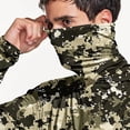 thumbnail image 7 of Dagegui UPF 50+ Hoodie Mens Sunscreen Shirts Camo Long Sleeve Hooded Fishing Tee Summer UV Protection Sun T-Shirts Outdoor Rash Guard Pullover Tops Khaki XL, 7 of 7