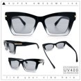 thumbnail image 2 of Womens Nerdy Thick Horn Rim Cat Eye Hipster Plastic Sunglasses Black Clear - Black, 2 of 8