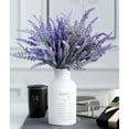thumbnail image 4 of Artificial Flowers Lavender 4 Bundles Faux Plastic GRNSHTS Indoor Outdoor Lavender Greener Plants Lifelike Fake Flocking Lavender Bouquet for Wedding Home Office Patio Garden Decor (Purple), 4 of 7