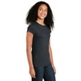 thumbnail image 3 of Gildan Softstyle Women’s T-Shirt, Short Sleeve Crew Neck Semi Fitted Cotton Tee, Dark Heather, 2XL, 3 of 5