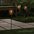 thumbnail image 2 of Mainstays Outdoor 22.3" H x 4.1" L x 4.1" W Solar Black Metal Flickering LED Pathway Light, 2 of 10