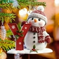 thumbnail image 2 of Beautynvta 26 Letter Christmas Tree Ornaments, Red Snowman Initial Letter Christmas Ornaments for Xmas Tree, Personalized DIY Acrylic Pendant for Holiday Party Decor, Xmas Gifts, Y, 2 of 9