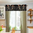 thumbnail image 3 of Yayeee Kitchen Valance Rod Pocket 54" x 18" Living Room Window Curtain, Black Halloween Dancing, 3 of 6