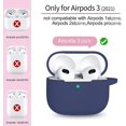 thumbnail image 2 of AirPods 3 Case Cover, Silicone Protective Accessories Skin with Keychain Compatible with Apple AirPod 3rd Generation 2021 for Women Men Girls Boys,Front LED Visible-Pine Green, 2 of 9