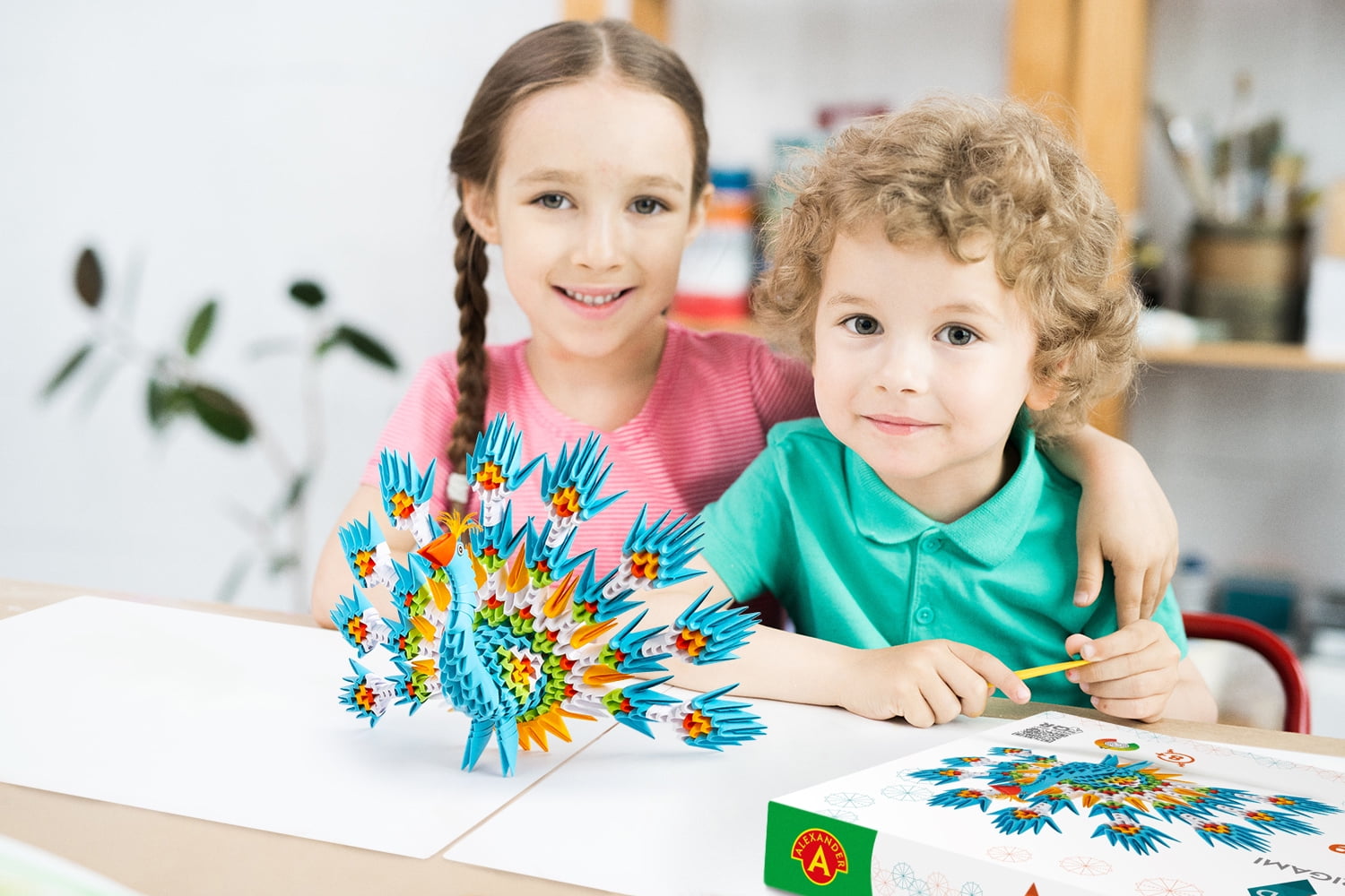 3D Paper Origami Peacock Kit